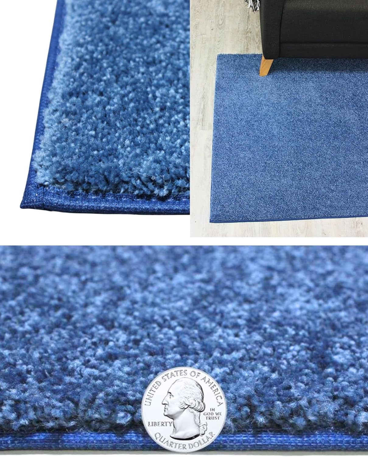 KOECKRITZ Soft and Colorful Kids Classroom Area Rugs (Passes Flammability Pill Test) Many Sizes and Bright Colors to Select from (11' x 11', Royal)