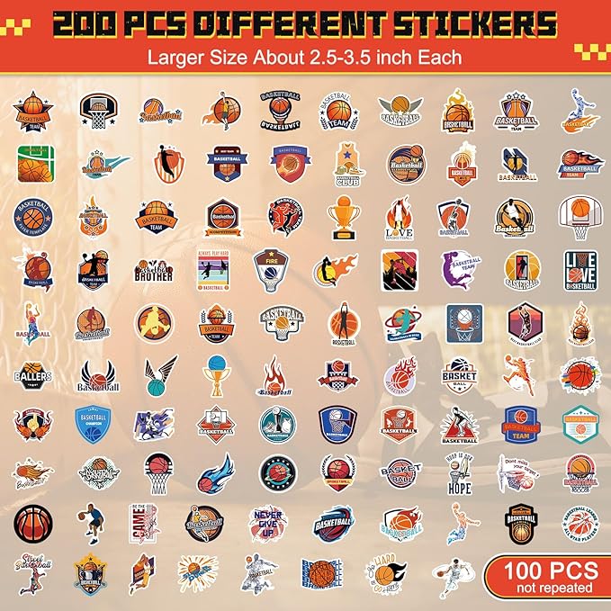 PerKoop 20 Pcs 32 oz Basketball Ice Cream Buckets with Lids and Handles Clear Cocktail Rum Buckets for Drinks with 200 Stickers Plastic Transparent Tub Reusable Food Storage Containers for Parties