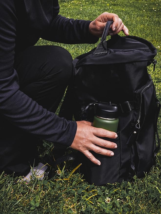 Sport Travel Outdoor Water Bottle with Spout and Straw Lids | Leak Proof | Insulated Stainless Steel Double Walled | BPA and Sweat free | Hot & Cold | For Kids Men & Women (White, 18 oz)