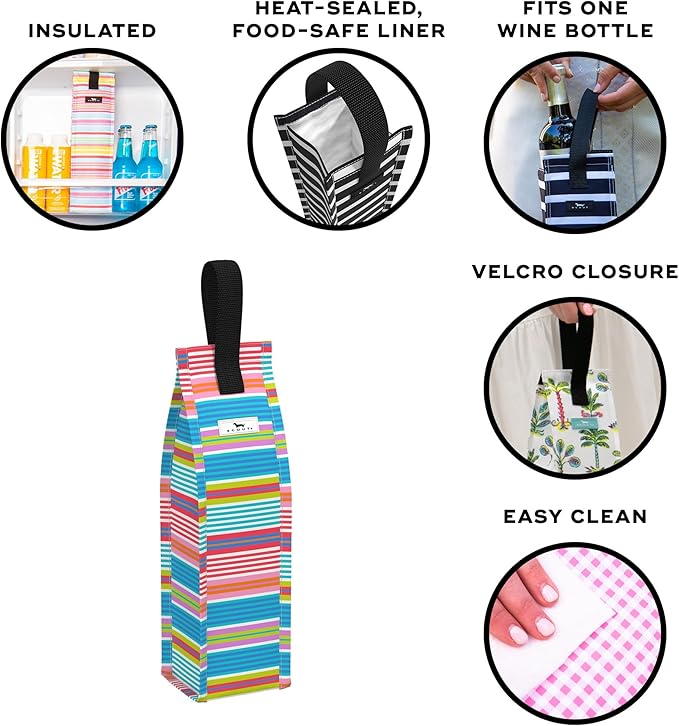SCOUT Spirit Chillah, Reusable Insulated Wine Bag, Durable, Collapsible, Top Carrying Loop