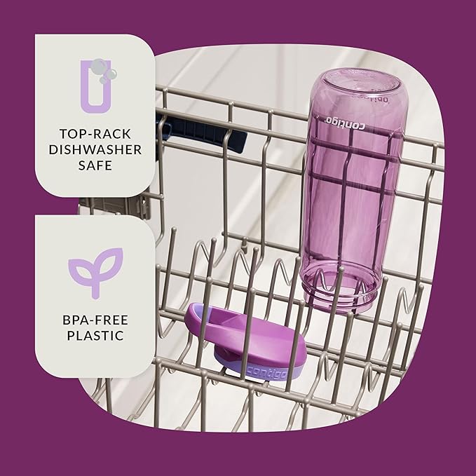 Contigo Micah Water Bottle, 20 oz, Grape/Amethyst