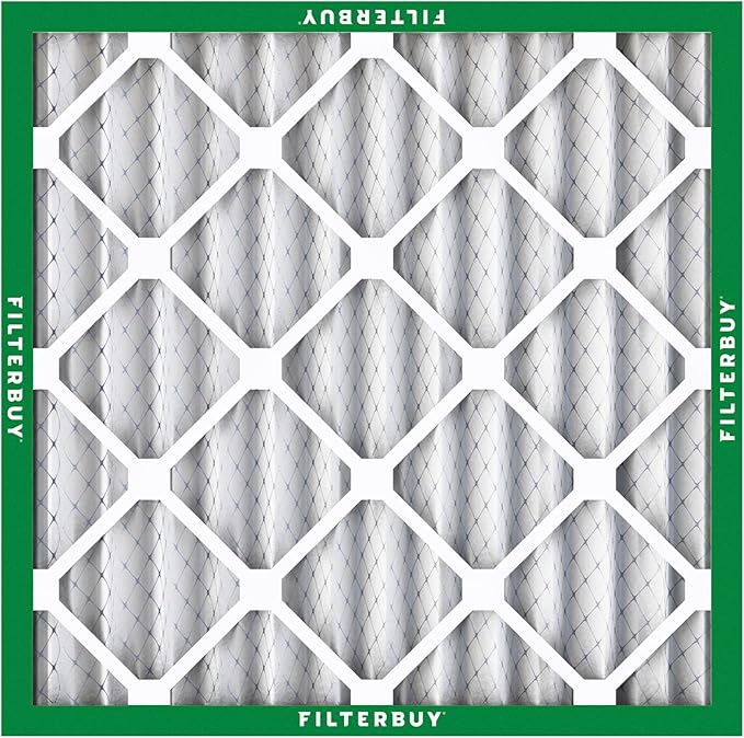 Filterbuy 24x24x2 Air Filter MERV 8 Dust Defense (12-Pack), Pleated HVAC AC Furnace Air Filters Replacement (Actual Size: 23.38 x 23.38 x 1.75 Inches)
