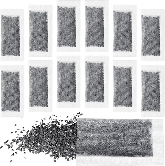 Lounsweer 12 Packs Replacement Activated Charcoal Distiller Filters Coconut Husk Activated Carbon Filter Sachets Compatible with Countertop Water Distiller Models