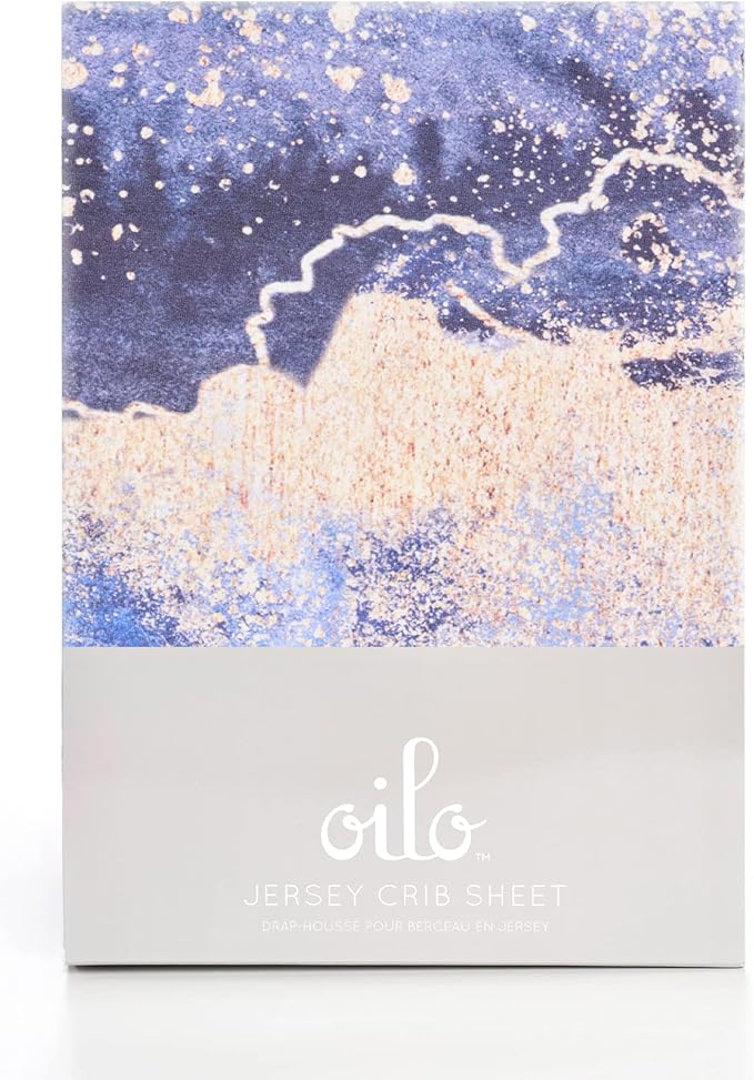 Crib Sheets - Crib Sheets Girl -Crib Sheets Boy - Jersey Sheets - Nursery Bedding - Toddler Bedding Sets for Girls - Toddler Bedding Sets for Boys - Baby Crib Sheets - OILO Studio Crib Sheet Midnight