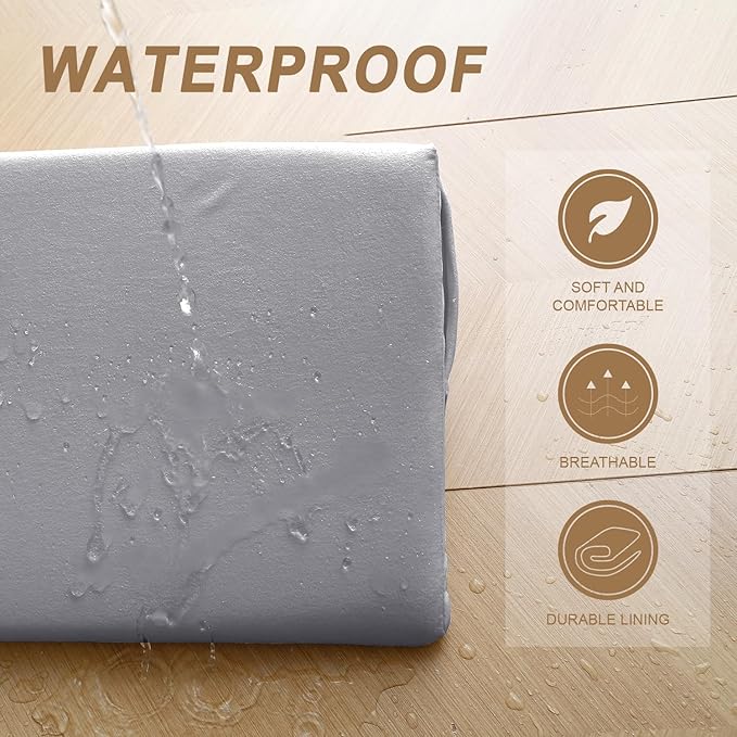 WdFour Bed Wedge pillow, close off Headboard, wall and Mattress Gap. incline, slanted sweat-proof pillow for neck and back pain relief anti-snoring for comfortable sleeping.(Gray,60Wx10Dx6H)