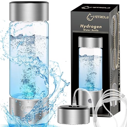 Hydrogen Water Bottle 2024, Hydrogen Water Bottle Generator Improve Water in 3 Minutes Mothers Day Gifts for Mom, Hydrogen Water Ionizer Machine with SPE PEM for Home, Office, Travel, Drinking(Silver)