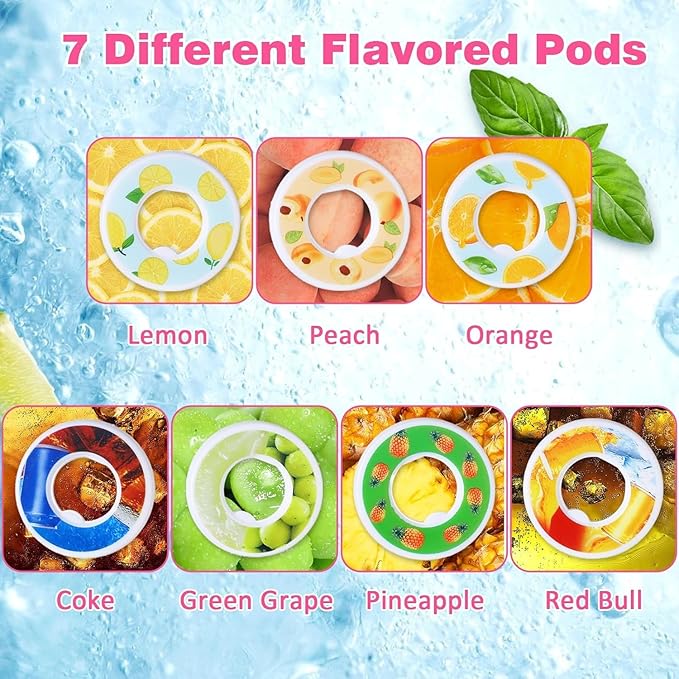 Air Water Bottle,650ML Scent Water Bottle with Air Water Flavour Pod,Leak Proof Sports Water Cup with Straw,Fruit Fragrance Water Bottle Suitable for Outdoor Sports