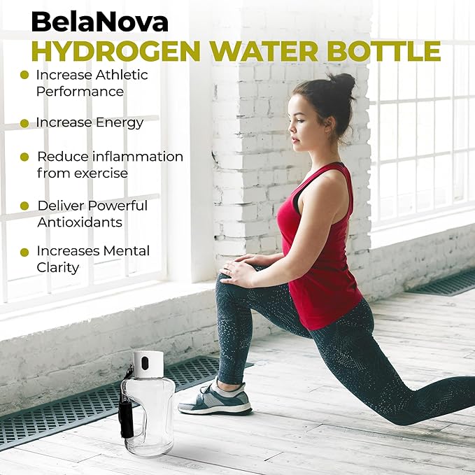 Hydrogen Water Bottle with TDS Meter & Portable Hook - High-Capacity, BPA-Free, Alkaline Water Generator, Leakproof, Ideal for Travel, Sports, College Students