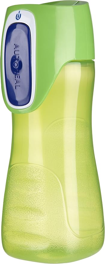 Contigo Trekker Kids Water Bottle with Spill-Proof Lid, 14oz Water Bottle with Leak-Proof Technology, BPA-Free, Granny Smith & Nautical, 2-Pack
