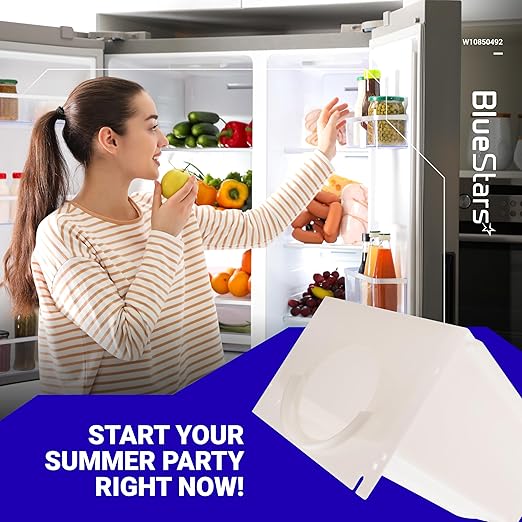 BlueStars W10850492 Ice Bucket - Compatible with Whirlpool Amana Maytag Kenmore Refrigerator - Replaces W10670844 W10138193 AP5989704 PS11731153