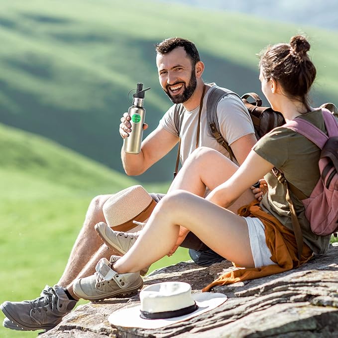 Classic Metal( Stainless steel) water bottle with filter 27oz for Fitness & Gym, Home & Office, Army Canteen Camping Hiking Backpacking Outdoor Emergency Survival Elephant