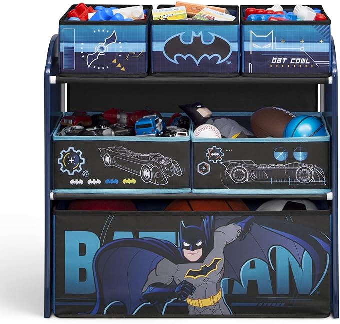 Delta Children Design & Store 6 Bin Toy Storage Organizer, Batman