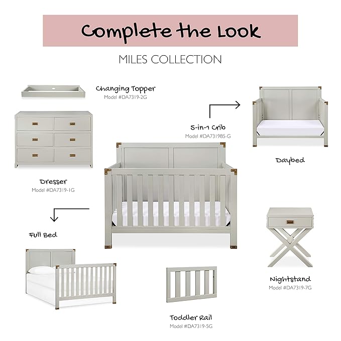 Baby Relax Miles Toddler Guardrail, Graphite Grey