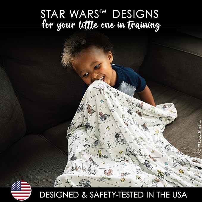 Milk Snob Star Wars Precious Padawans Baby Boy and Girl Swaddle Blanket, Soft Receiving, Security Bed and Play Blanket, Toddler and Infant Baby Bedding Registry and Shower Gifts, Newborn Essentials
