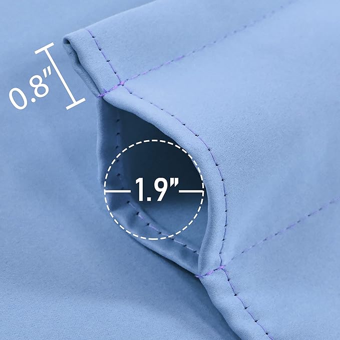 Sky Blue Valance for Windows 60x18 Inch Solid Thermal Insulated Blackout Rod Pocket Kitchen Short Curtain Toppers Valance for Bathroom Living Room, Light Baby Blue