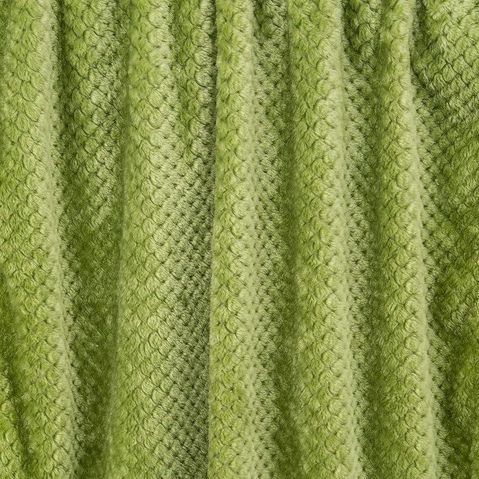 Fuzzy Blanket or Fluffy Blanket for Baby, Soft Warm Cozy Coral Fleece Toddler, Infant or Newborn Receiving Blanket for Crib, Stroller, Travel, Decorative (28Wx40L, XS-Avocado)