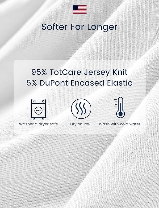 TotAha Premium Soft Bassinet Sheet for Boy Girl, Super Stretchy Jersey Knit Bassinet Fitted Sheet, Compatible with Halo, Maxi COSI, Mika Micky, SNOO, Baby Delight Mattress, 2 Pack