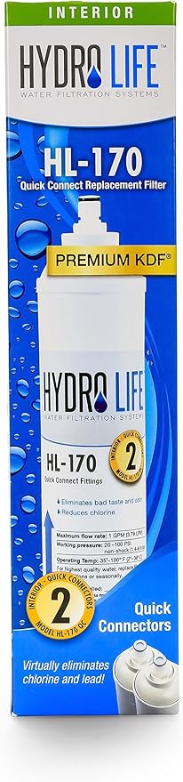 Hydro Life 52101 HL-170 QC Under Counter Replacement Filter , White