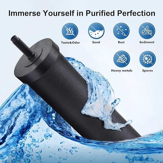LCF Carbon Filters, Compatible with LCF Gravity-fed Water Filter System and Replacement for Berkey® BB9-2 Black Filters, Berkey Gravity Water Filter System and Waterdrop King Tank Series, (Pack of 3)