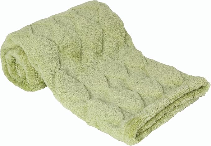 Sherpa Baby Blanket for Girls Toddlers Fleece Fluffy Fuzzy Blanket for Baby,Soft Warm Cozy Fleece Blanket,Receiving Blanket for Infant Newborn (green, 30 * 40, diamond)