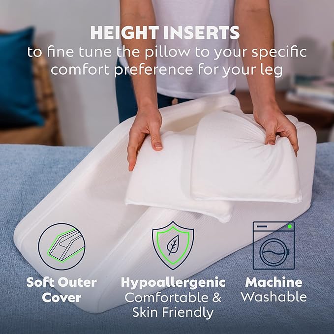 Adjustable Leg, Knee, Ankle Support and Elevation Pillow | Surgery | Injury | Rest | (Standard)