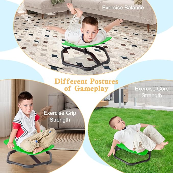 Spinning Chair for Autistic Kids Sit and Spin Chair for Kids Swivel Sensory Chair Elephant Spinning Seat Autism Sensory Chair Items for Sensory Room Training Balance Body Coordination