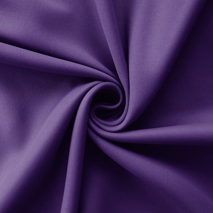 Mrs.Naturall Dark Purple Curtains for Bedroom Blackout,Living Room Black Out Curtains 84 Inch Long,Eggplant/Plum