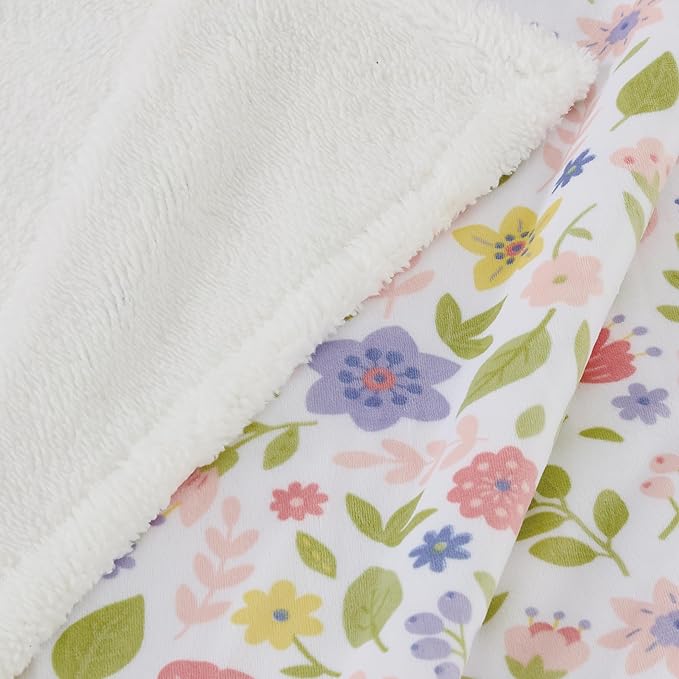 CREVENT 30''X40'' Cute Cozy Fluffy Warm Baby Blanket for Girls Boys Infants Toddlers' Bedding/Crib/Cot/Stroller, Baby Shower Birthday Newborn's Gift - Daisy
