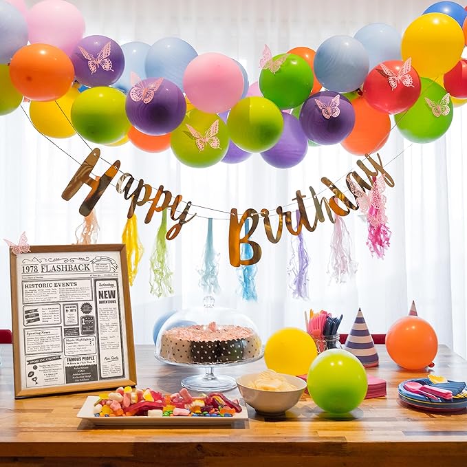 SAOROPEB 3D Butterfly Wall Decor 48 Pcs 4 Styles 3 Sizes, Pink Butterfly Birthday Decorations Pink Room Decor Butterfly Party Decorations Cake Decorations, Removable Wall Stickers (Pink)