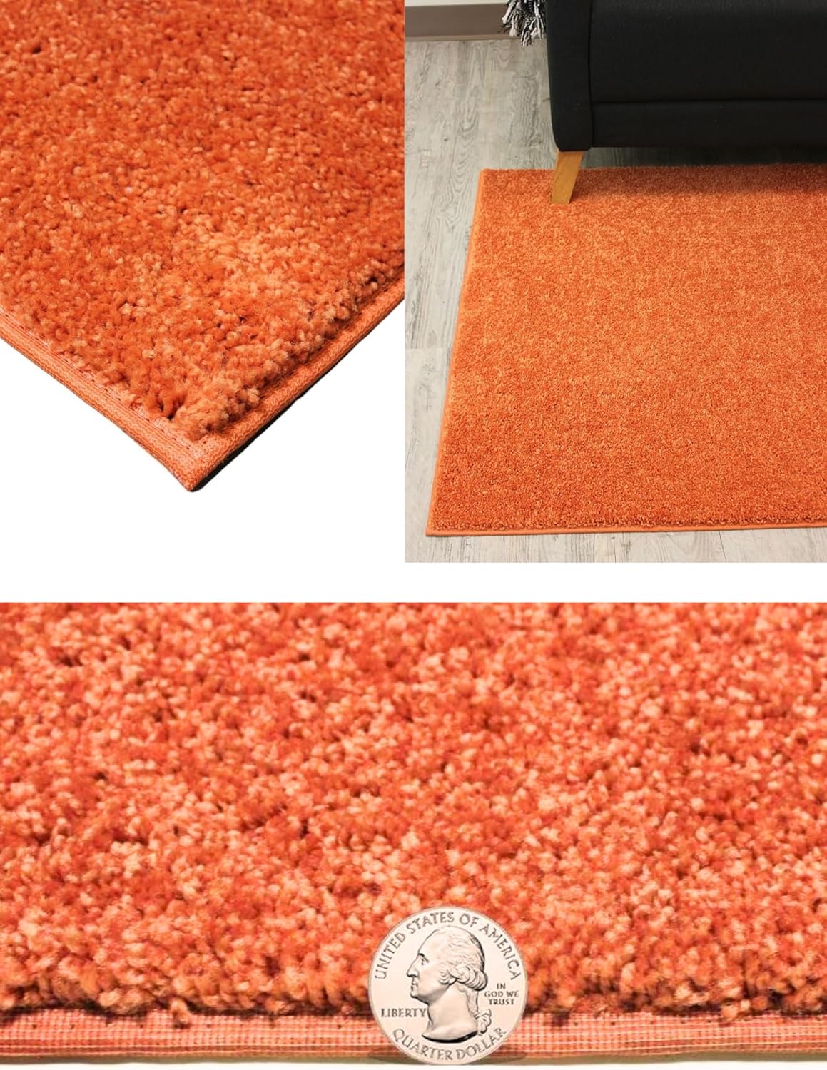 KOECKRITZ Soft and Colorful Kids Classroom Area Rugs (Passes Flammability Pill Test) Many Sizes and Bright Colors to Select from (6' x 9', Tangerine)