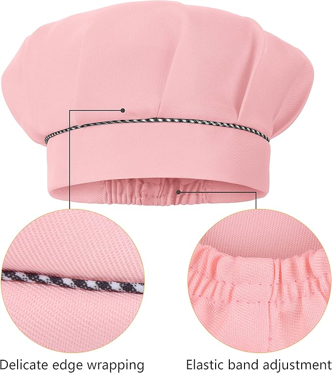 SUNLAND Kids Apron and Hat Set Children Chef Apron for Cooking Baking Painting