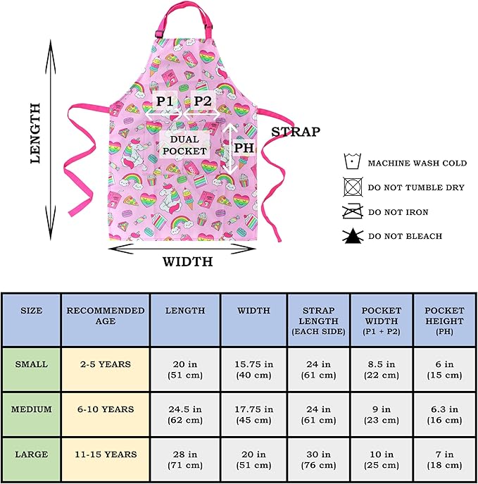 Kids Apron - cooking, gardening, artist, painting, cleaning, baking, pottery, chef, kitchen - gift boys, girls