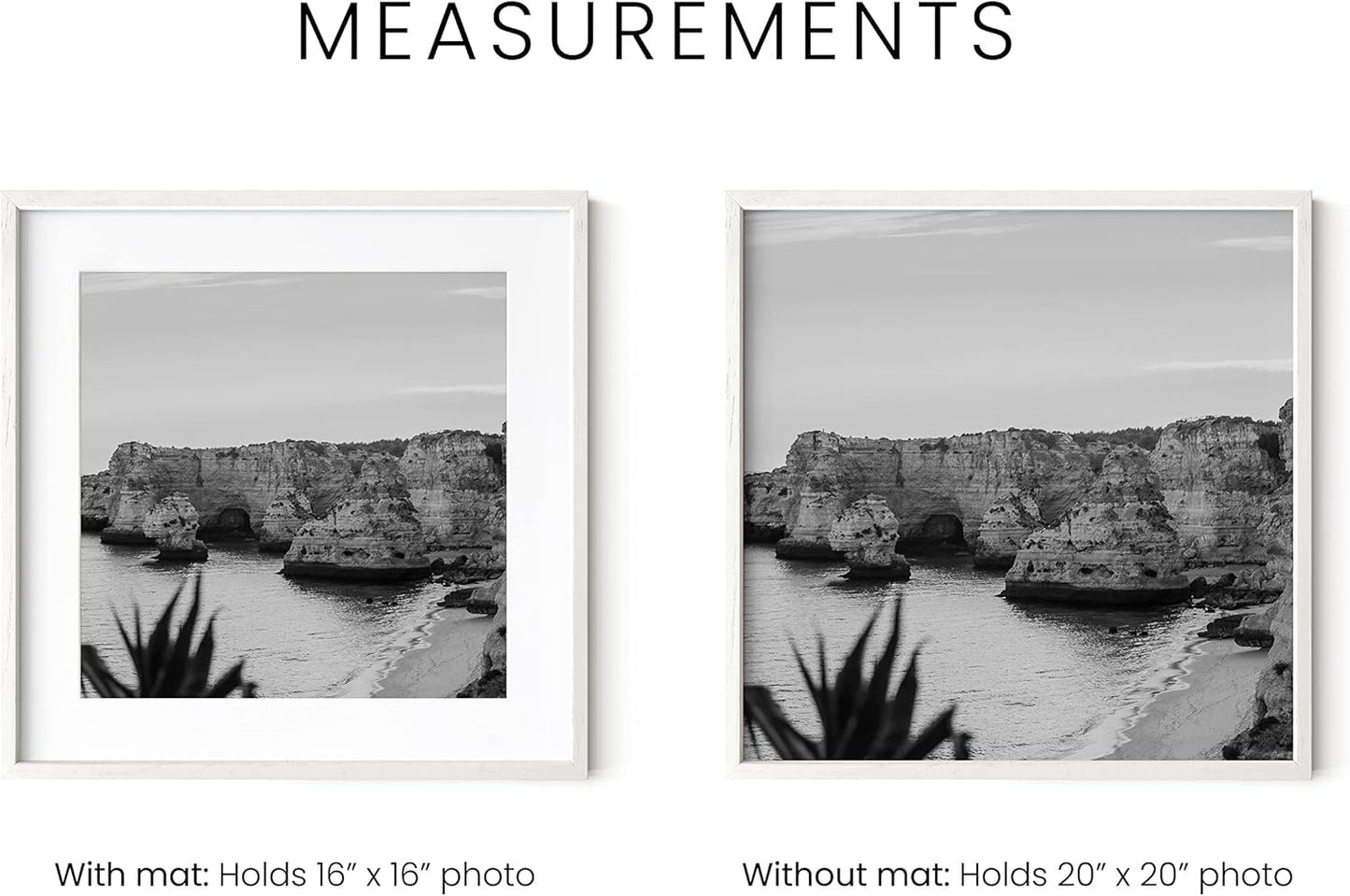 HAUS AND HUES White Square Frames Set of 6-20x20