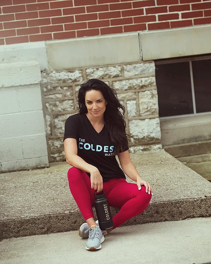 Coldest Sports Water Bottle with Straw Lid Vacuum Insulated Stainless Steel Metal Thermos Bottles Reusable Leak Proof Flask for Sports Gym(32 oz, Stardust Glitter)