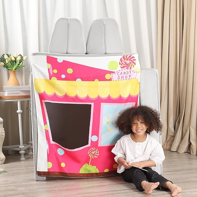 Play Panels for Kids Foam Play Couch, Candy Store