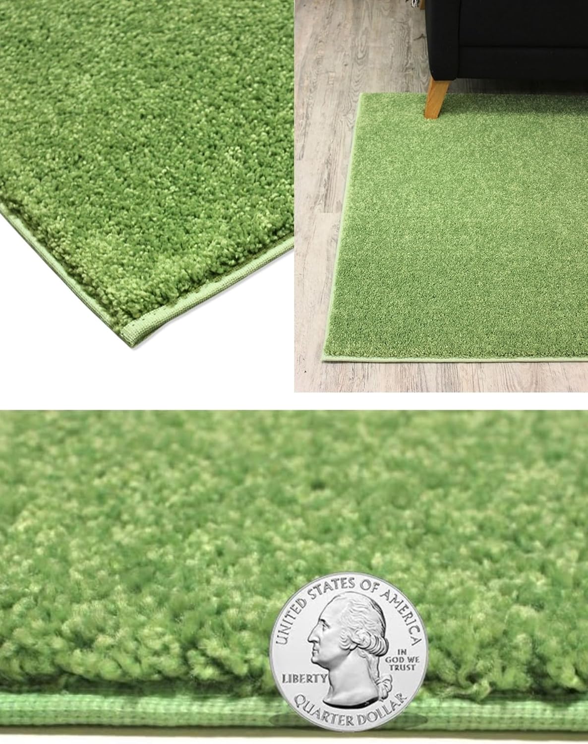 KOECKRITZ Soft and Colorful Kids Classroom Area Rugs (Passes Flammability Pill Test) Many Sizes and Bright Colors to Select from (4' x 6', Lime)