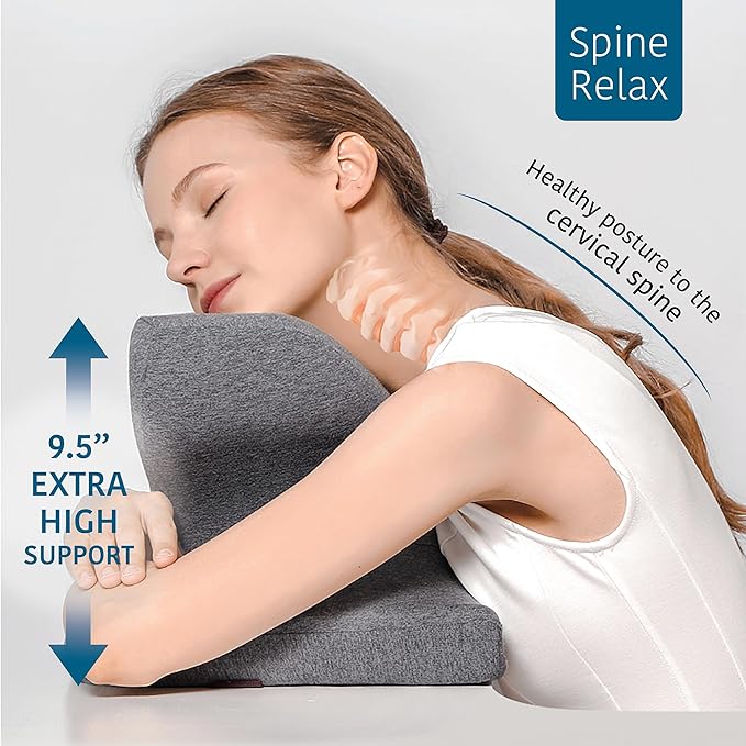 Extra High Desk Napping Pillow, Office Desk Napping Pillow, Neck and Back Support Desk Napping Pillow, Cervical Pillow, Calming Stress Relief Desk Hug Pillow, Ergonomic Memory Foam Napping Pillow