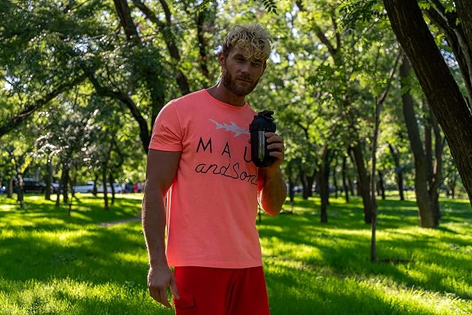 SHAKESPHERE Tumbler Cooler Shaker - Protein Shaker Bottle and Smoothie Cup, 24 oz - Bladeless Blender Cup Purees Raw Fruit with No Blending Ball – Powder Mixer for Pre Workout Gym (Matte Black)