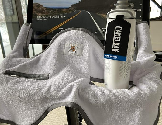 Bike Towel for Original Peloton® Bike with Camelbak Peak Fitness Water Bottle