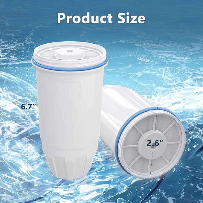 Upgraded Water Filter Replacement for Zero Pitcher and Dispenser ZR-001 ZR-004 ZP-006 ZR-017, Multi-Stage Filter System, Effectively Reducing Lead, Chromium, PFOA, and PFOS Contaminants, Pack of 3