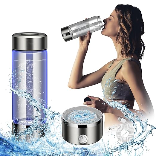 Purify Hydrogen Water Bottle Generator,Rechargeable Hydrogen Water Bottle with SPE/PEM Technology,Portable Hydrogen Water Lonizer Machine for Travel and Drinking