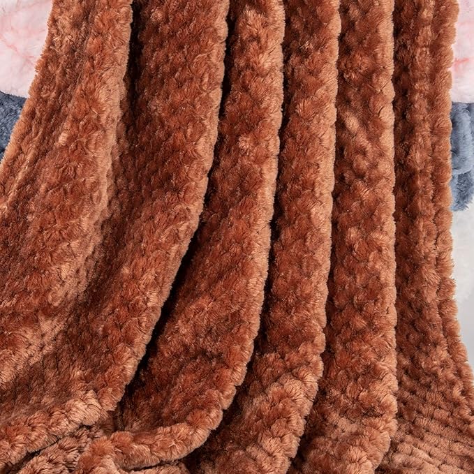 Fuzzy Blanket or Fluffy Blanket for Baby Girl or boy, Soft Warm Cozy Coral Fleece Toddler, Infant or Newborn Receiving Blanket for Crib, Stroller, Travel, Decorative (28Wx40L, XS-Deep Coffee)