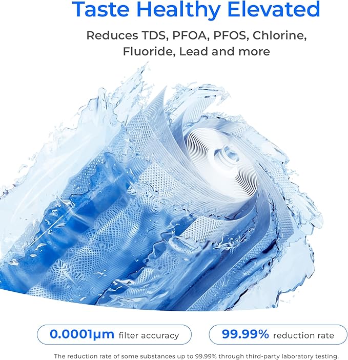 Waterdrop WD-X8-F3 Filter, Only Replacement for WD-X8 800 GPD Reverse Osmosis System, 24-month Lifetime, Reduce PFAS