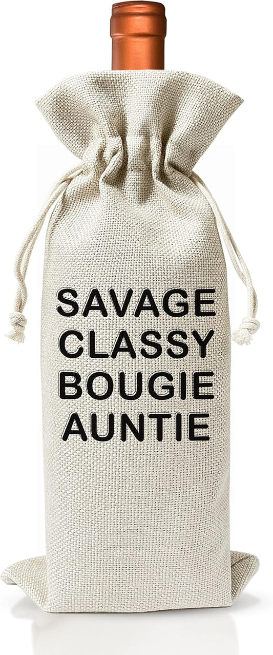 Pregnancy Announcement Wine Gift Bags - New Mom Gift Wine Bags - Cover Bag For Having New Baby - Grandparents - New Parents - Baby shower Party Supplies Favors - Mother's Day Gift - Burlap - HiMo227