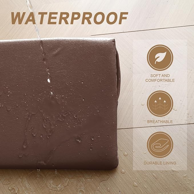 WdFour Bed Wedge pillow, close off Headboard, wall and Mattress Gap. incline, slanted sweat-proof pillow for neck and back pain relief anti-snoring for comfortable sleeping.(Chocolate,39Wx10Dx6H)