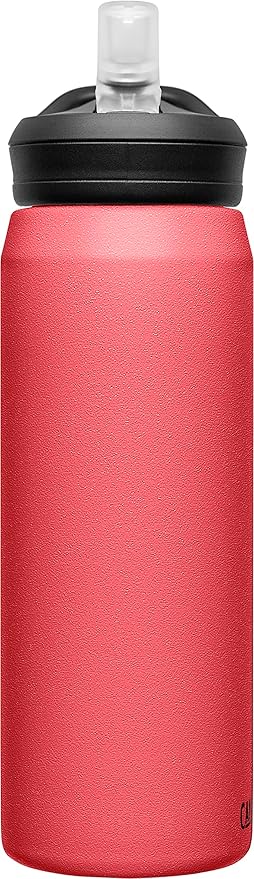 CamelBak eddy+ Water Bottle with Straw 25oz - Insulated Stainless Steel, Wild Strawberry