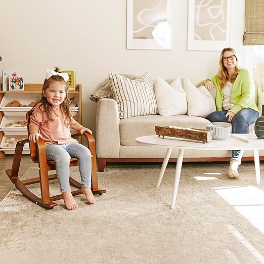 ECR4Kids Bentwood Rocking Chair, Kids Furniture, Dark Walnut