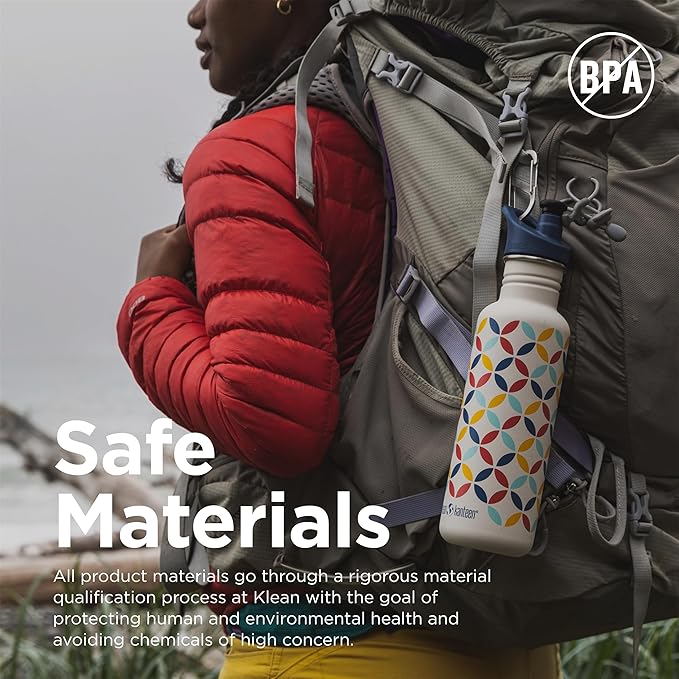 KLEAN KANTEEN Retro Dot Sport Cap with Classic Water Bottle 18oz, 1 EA