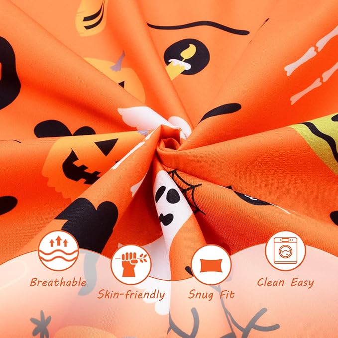 JISEN Baby Crib Sheet 1 Piece Portable Fitted Crib Sheet for Standard Crib and Toddler Mattresses Nursery Bed Decor for Boys Girls 28x52 Halloween Ghost