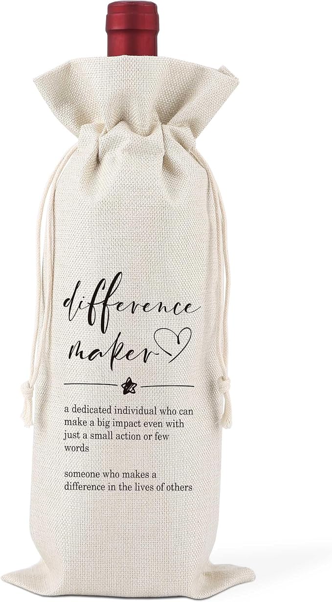 Thank You Gifts for Colleagues,Friends,Employee,Bosses,Gift for Encouragement,Appreciation Gifts,Boss Day Decorations,Boss Day Gifts,Reusable Wine Bags With Drawstring,L19